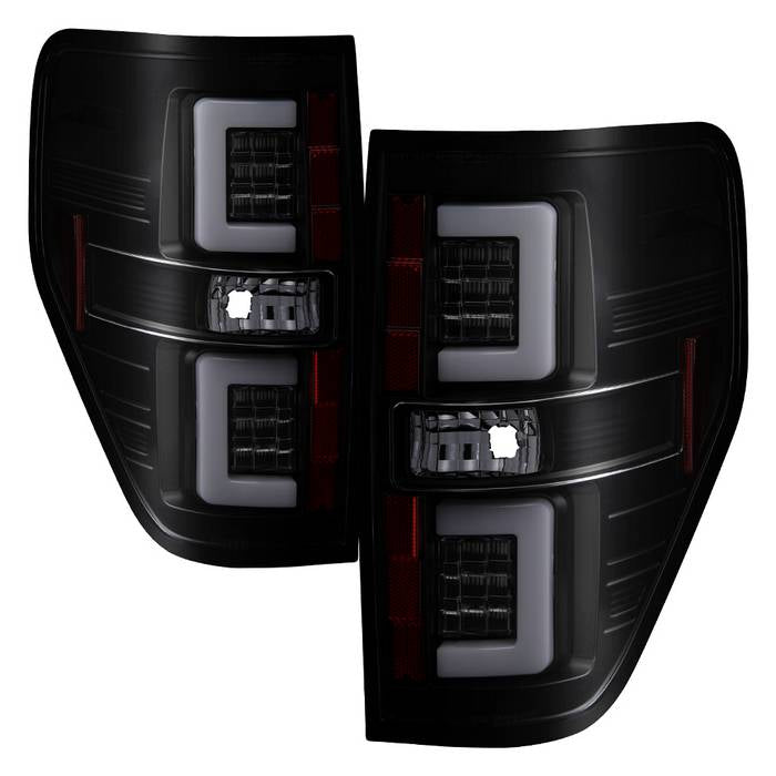 Ford F150 09-14 Version 2 Light Bar LED Tail Lights - Black Smoke ...