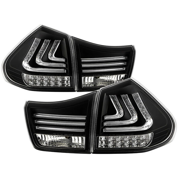 Lexus RX330 / RX350 04-09 LED Tail Lights - Black – Spyder Auto