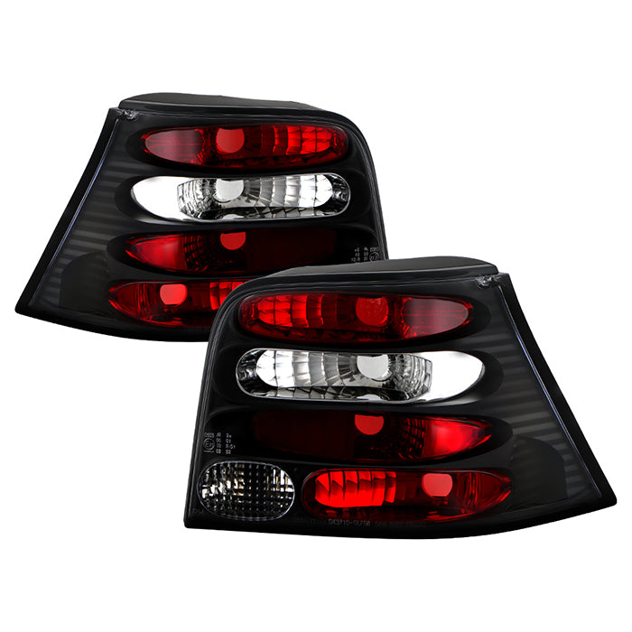 Volkswagen Golf 99-04 Euro Style Tail Lights - Black – Spyder Auto