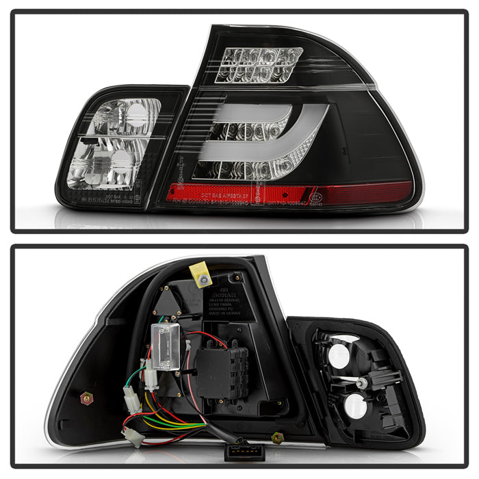 BMW E46 3-Series 99-01 4Dr Light Bar Style LED Tail Lights
