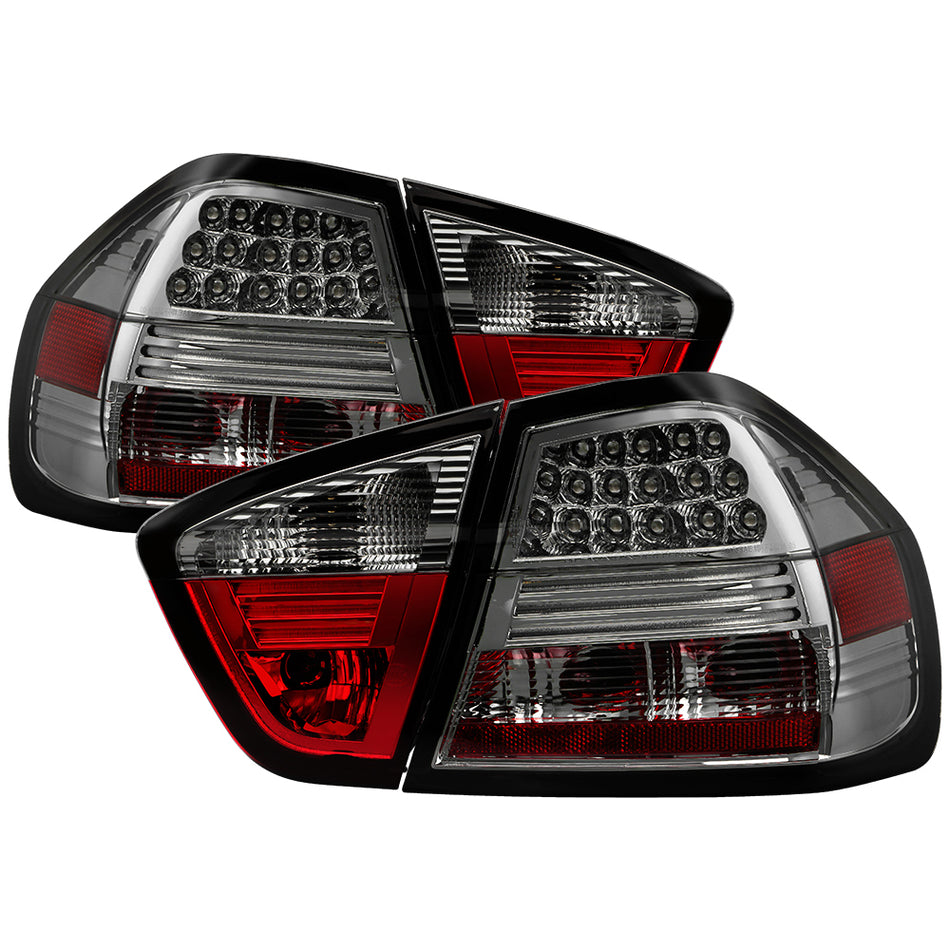 BMW E90 3-Series 06-08 4Dr LED Tail Lights - Smoke