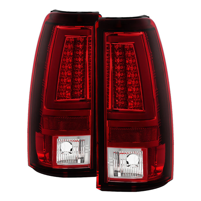 Chevy Silverado 1500/2500 03-06 and 2007 Silverado Classic ( Does Not Fit Stepside ) Version 2 LED Tail Lights - Red Clear