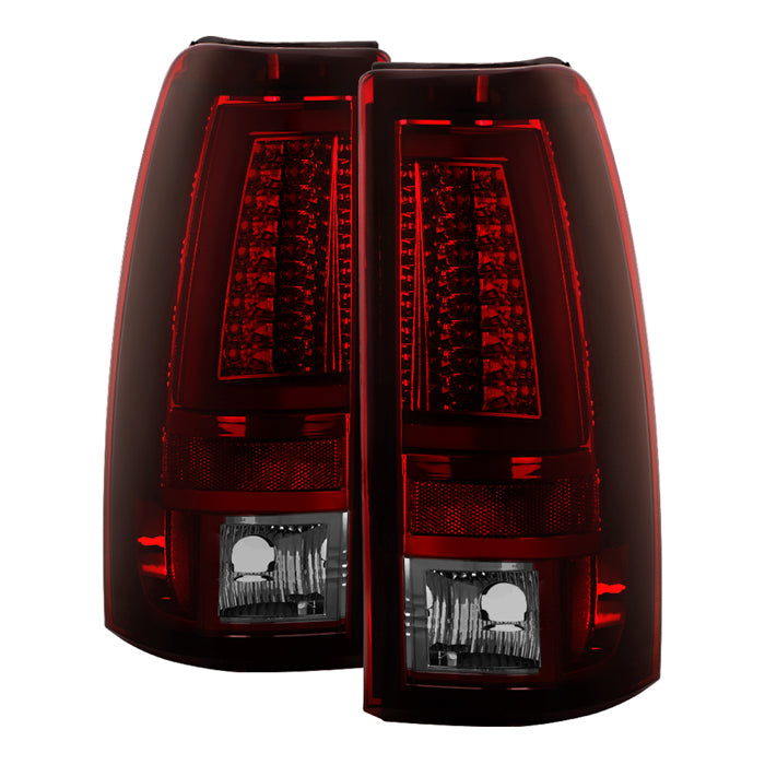 Chevy Silverado 1500/2500 03-06 and 2007 Silverado Classic ( Does Not Fit Stepside ) Version 2 LED Tail Lights - Red Smoke