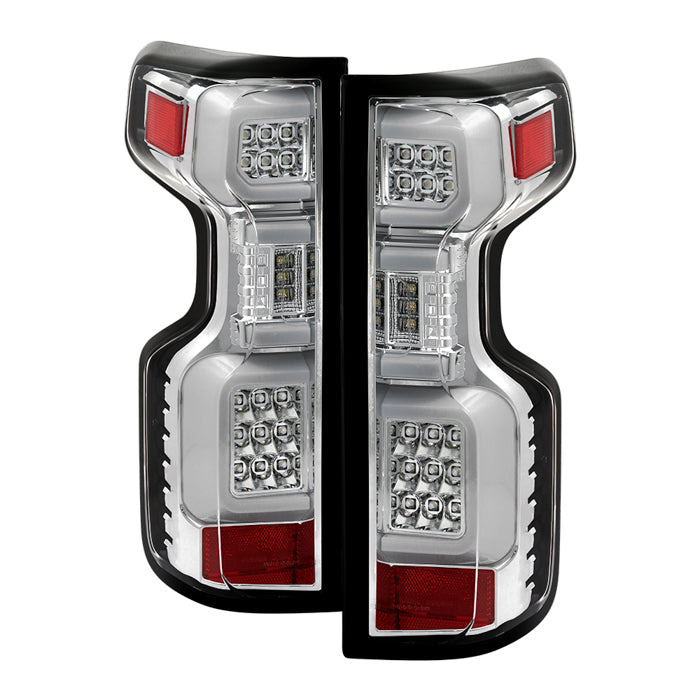 ( Spyder ) Chevy Silverado 2019-2020 Factory Halogen Model ( Do Not Fit Factory LED Model ) LED Tail Light - Chrome