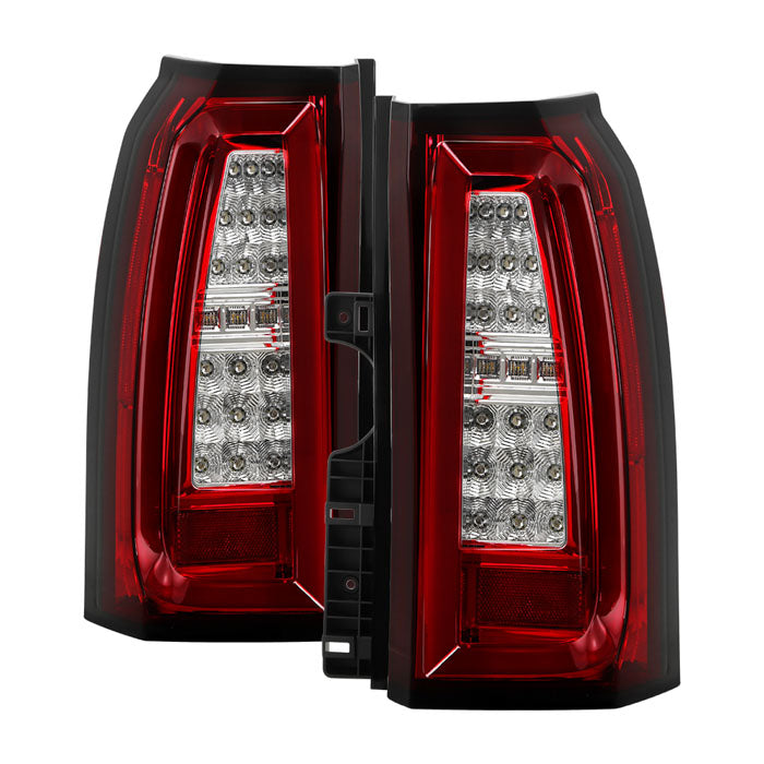 ( Spyder ) Chevy Tahoe / Suburban  15-20 light bar LED Tail Lights - Red Clear