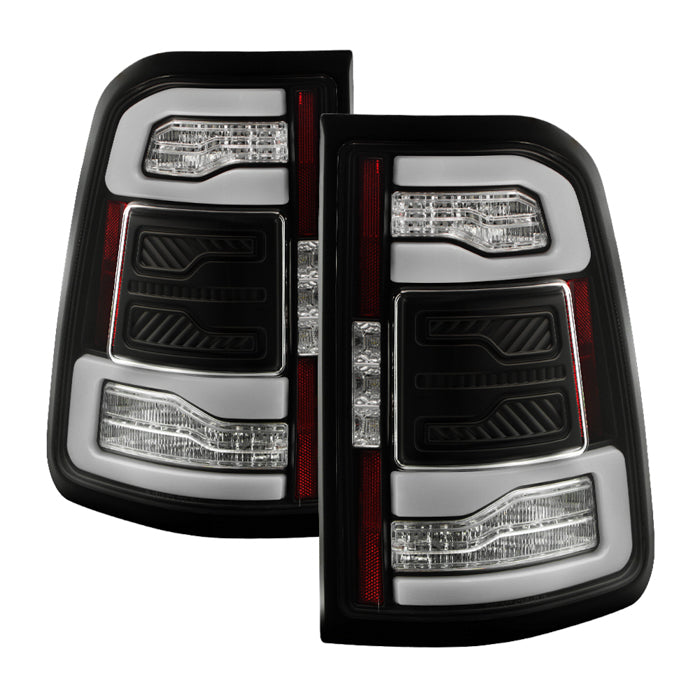 ( Spyder Apex ) Dodge Ram 1500 2019 - 2023 Factory LED Tail Lights Model Without Blind Spot Module Model Only ( Not Compatible With Factory Incandescent Bulb Tail Lights Model/Classic Model/Blind Spot Module Model ) LED Tail Light - Black