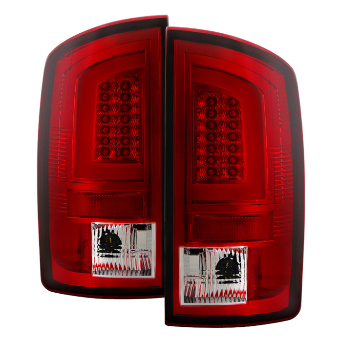 Dodge Ram 02-06 1500 / Ram 2500/3500 03-06 Version 3 Light Bar LED Tail Light - Red Clear