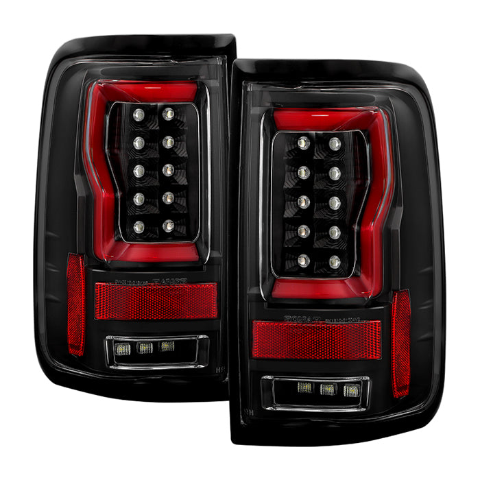 ( Spyder Apex ) Ford F150 Styleside 2004 - 2008 ( Not Compatible With Heritage & SVT Model ) Version 2 LED Tail Lights - LED Red Light Bar Parking Lights - Brake Lights: LED - Parking Lights: LED - Turn Signal Lights: LED - Reverse Lights: LED - Black