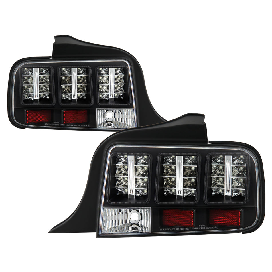 Ford Mustang 05-09 LED Tail Lights - Black