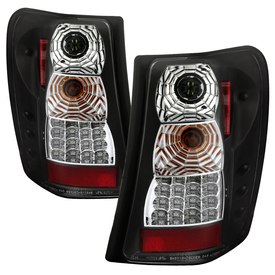 Jeep Grand Cherokee 99-04 LED Tail Lights Version 2 - Black