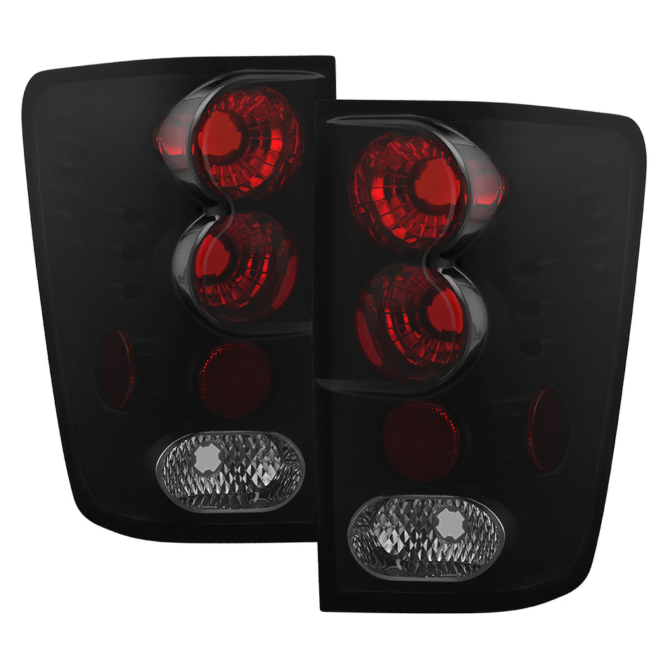 Nissan Titan 04-15 Euro Style Tail Lights - Black Smoke