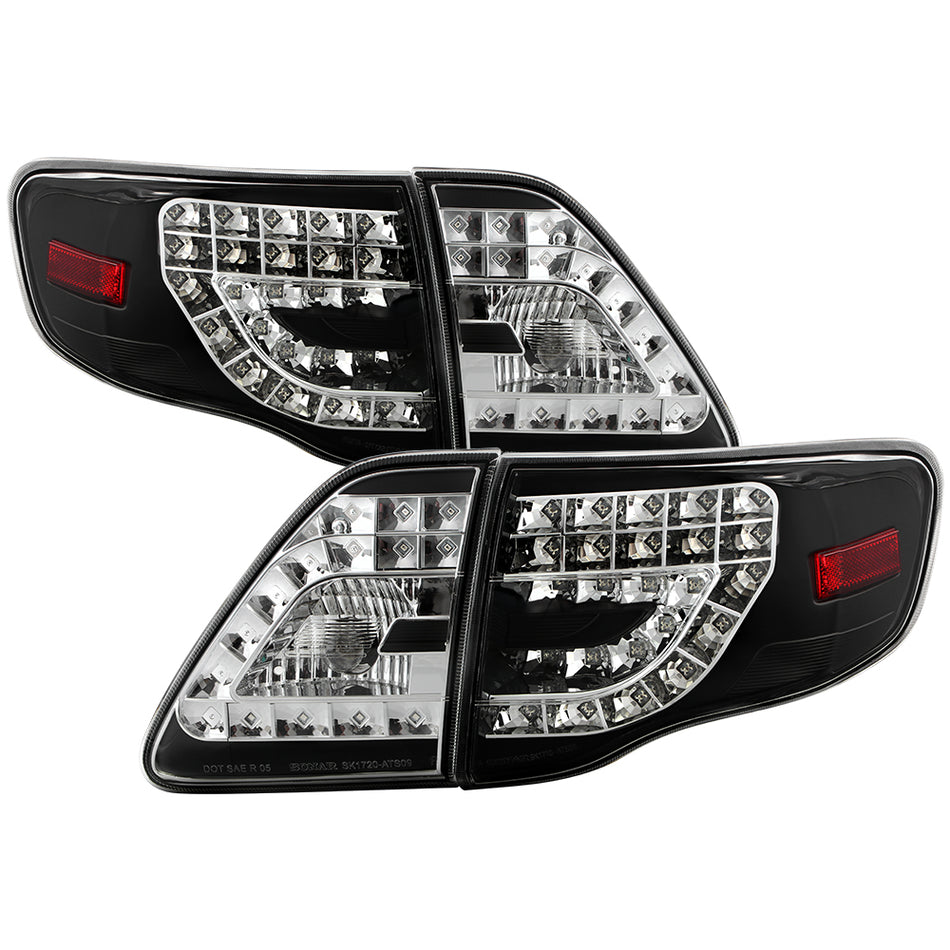 ( Spyder ) Toyota Corolla 09-10 ( LED Indicator ) LED Tail Lights - Black