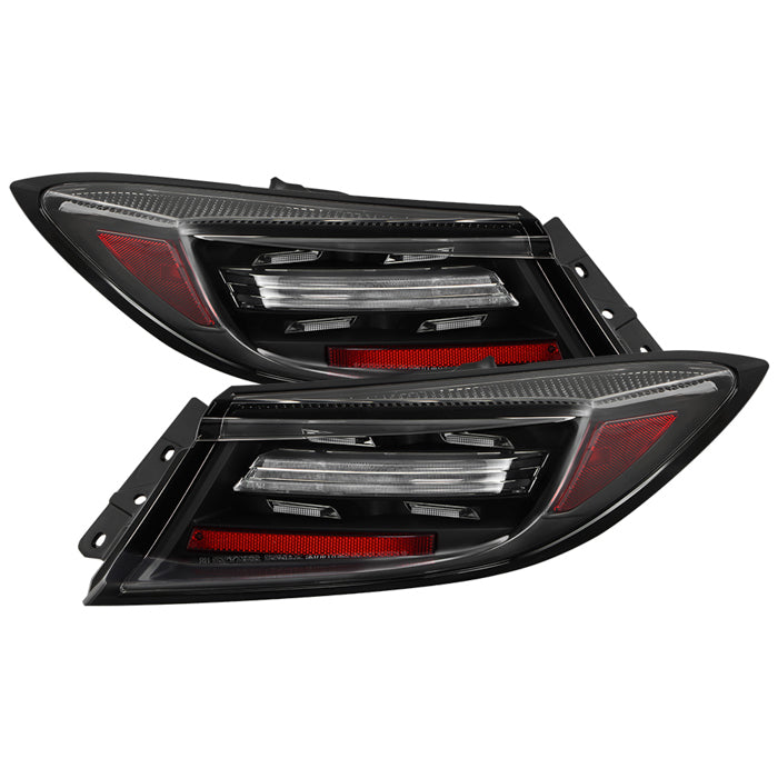 ( Spyder ) Toyota GR86 2022 - 2024 / Subaru BRZ 2022 - 2024 2DR Coupe Full LED Tail Lights - Sequential LED Turn Signal Light - Black