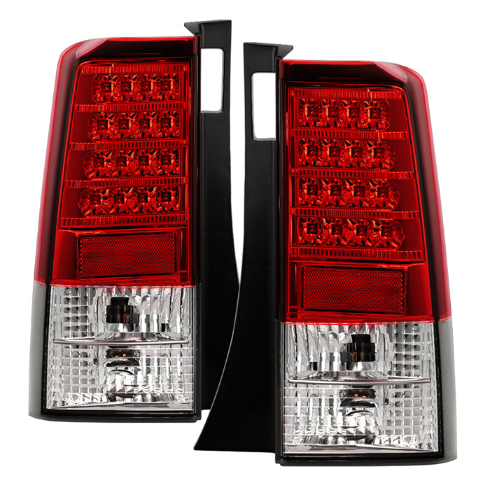 Scion XB 03-07 Version 2 LED Tail Lights - Red Clear