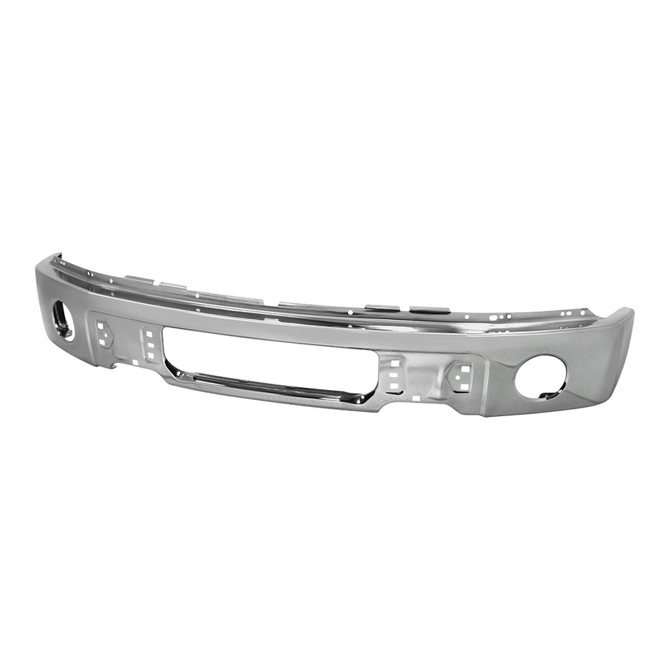 ( Spyder ) Ford F150 09-14 w/Fog Light Hole w/o Harley Davidson Model Front Bumper - Chrome (Part Link # FO1002411) (OEM # 9L3Z17757B)