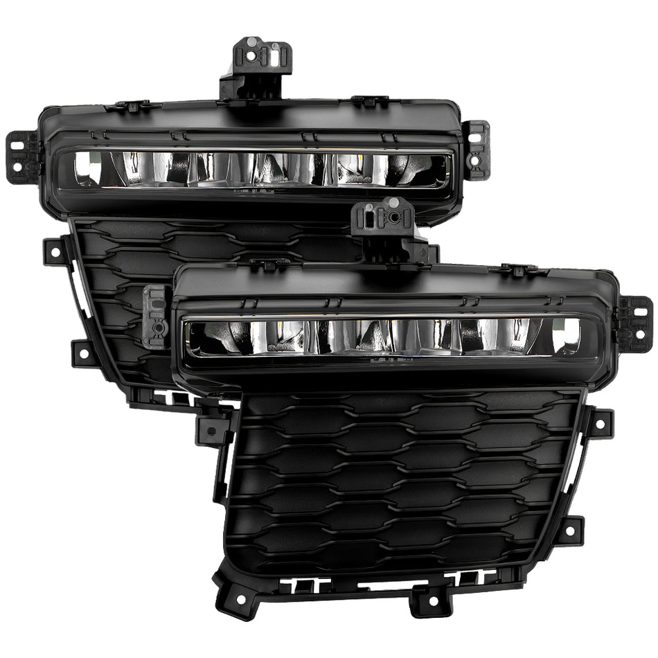 ( Spyder ) Jeep Grand Cherokee 2022-2024 ( Fit Three-Row Models Laredo  Laredo X  Altitude  Altitude X ) OEM Style LED Fog Lights w/Switch