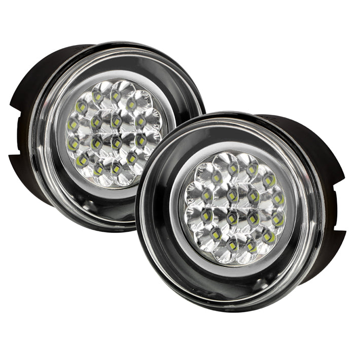 Jeep Grand Cherokee 05-09 / Commander 06-08 / Chrysler 300 300C (w/washer) / Aspen 07-08 / Dodge Dakota 05-09 Durango 07-09 / Mitsubishi Raider 06-09 LED Fog Lights w/Switch - Clear