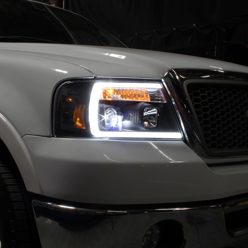 Spyder Signature ) Ford F150 04-08 Light Bar Projector Headlights