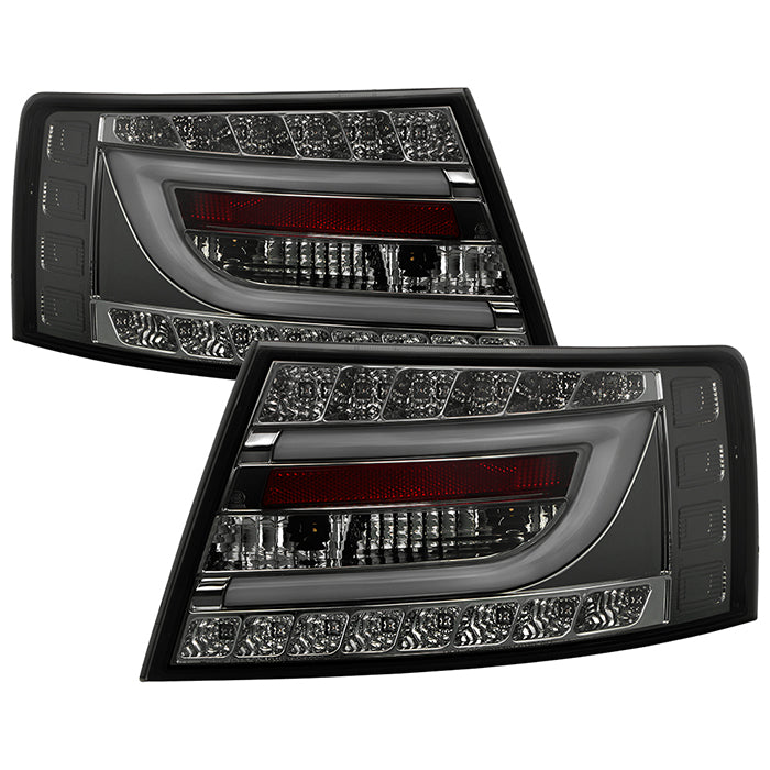 Audi A6 05-08 4Dr Sedan Only (Does not fit Quattro) Light Bar LED Tail Lights - Incandescent Model Only ( Not Compatible With LED Model ) - Smoke