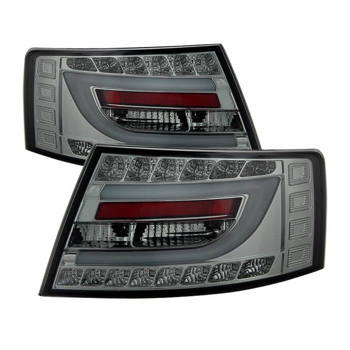 Audi A6 05-08 4Dr Sedan Only (Does not fit Quattro) Light Bar LED Tail Lights - LED Model Only ( Not Compatible With Incandescent Model ) - Smoke