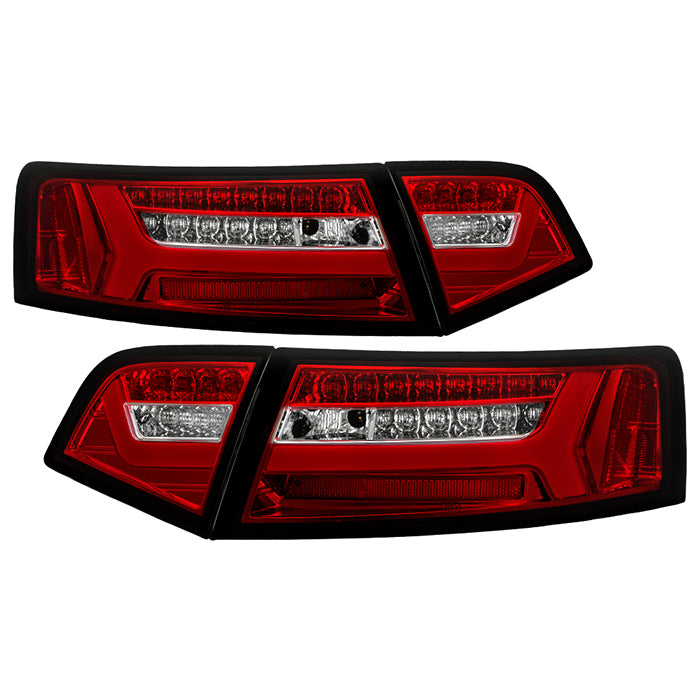 Audi A6 09-11 LED Tail Lights - Red Clear