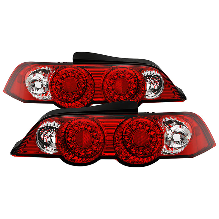 Acura RSX 02-04 LED Tail Lights - Red Clear