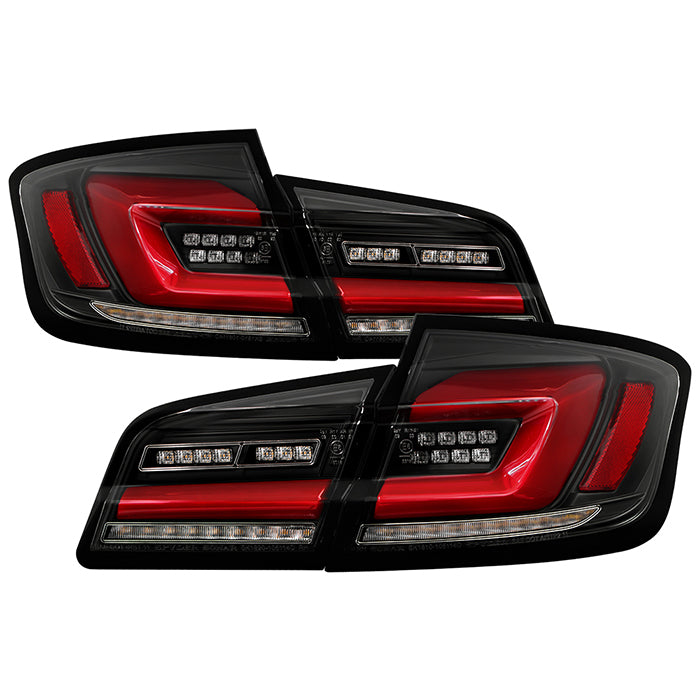 ( Spyder ) BMW 5 Series F10 F18 M5 2011 - 2017 Sequential Turn Signal LED Tail Light - BK