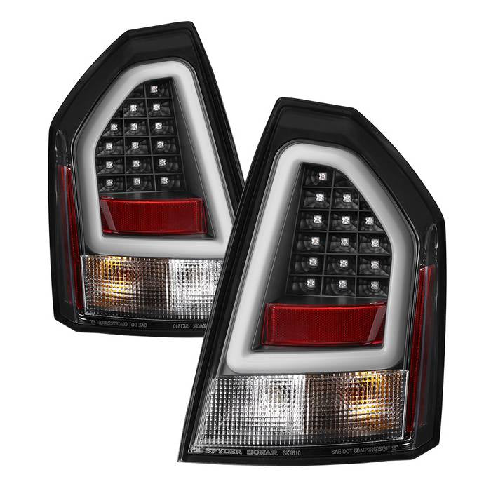 Chrysler 300C 08-10 Version 2 Light Bar LED Tail Lights - Black