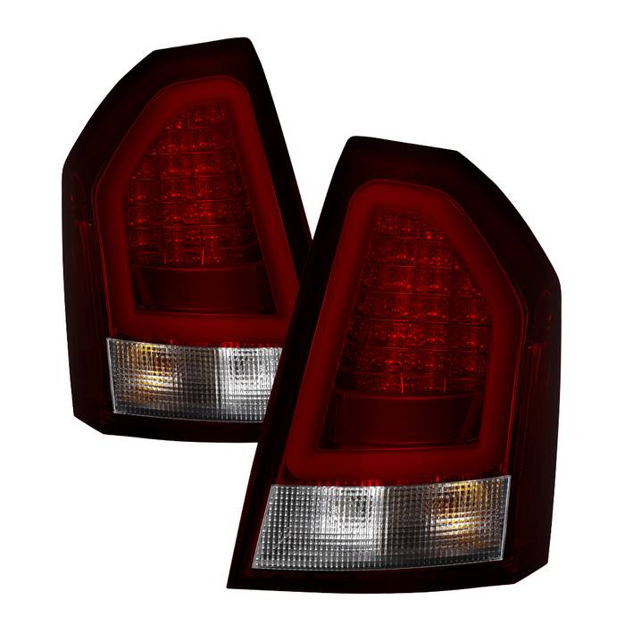 Chrysler 300C 08-10 Version 2 Light Bar LED Tail Lights - Red Clear