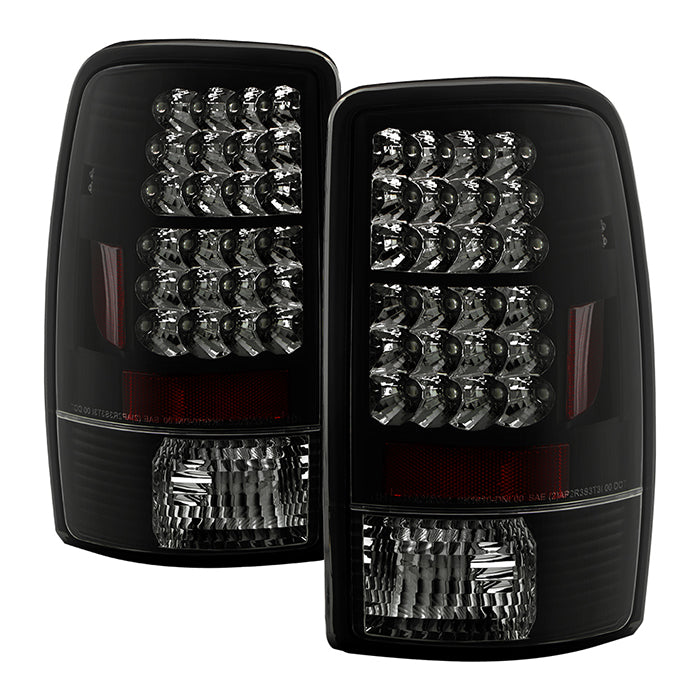 Chevy Suburban/Tahoe 1500/2500 00-06 / GMC Yukon/Yukon XL 00-06 / GMC Yukon Denali/Denali XL 01-06 ( Lift Gate Style Only ) LED Tail Lights - Black Smoke