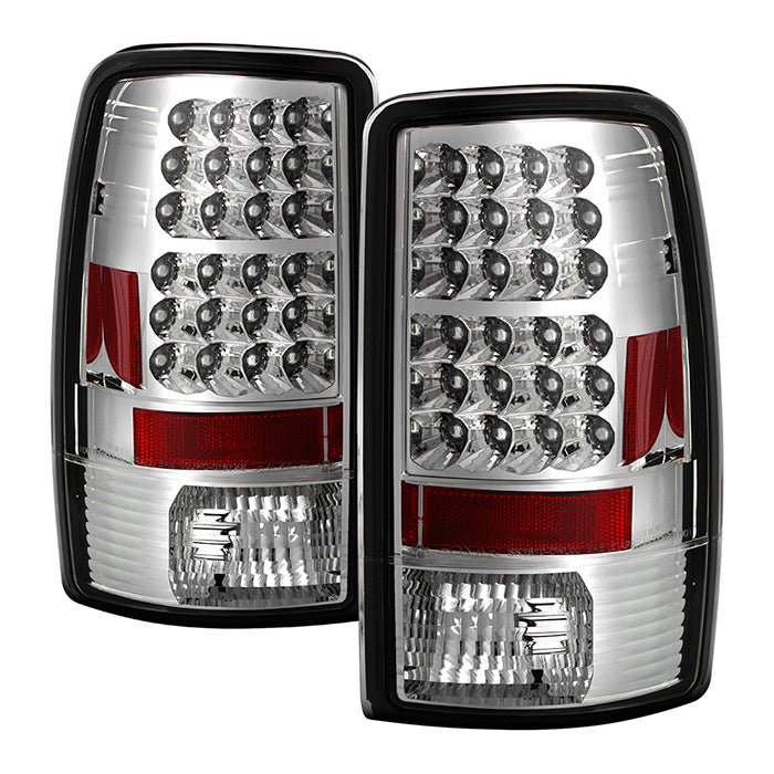 Chevy Suburban/Tahoe 1500/2500 00-06 / GMC Yukon/Yukon XL 00-06 / GMC Yukon Denali/Denali XL 01-06 ( Lift Gate Style Only ) LED Tail Lights - Chrome