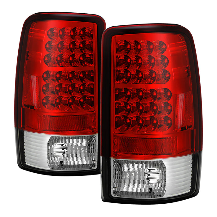 Chevy Suburban/Tahoe 1500/2500 00-06 / GMC Yukon/Yukon XL 00-06 / GMC Yukon Denali/Denali XL 01-06 ( Lift Gate Style Only ) LED Tail Lights - Red Clear