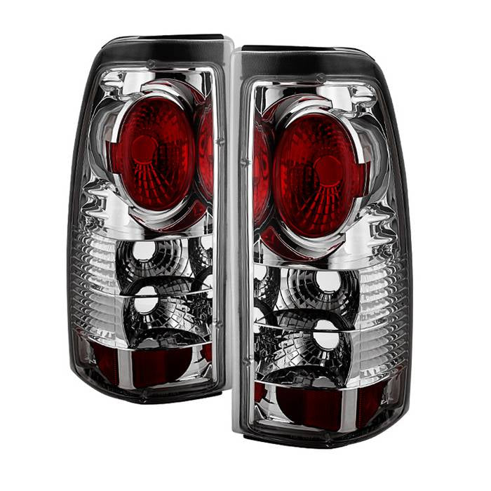 Chevy Silverado 1500/2500 99-02 (Not Fit Stepside) / GMC Sierra 1500/2500/3500 99-06 and 2007 Sierra ClassicEuro Style Tail Lights - Chrome