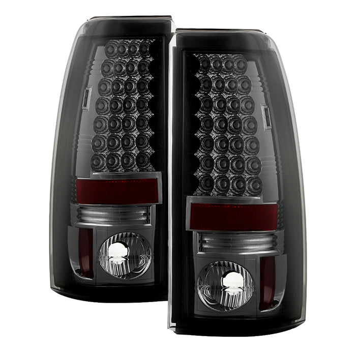 Chevy Silverado 1500/2500 99-02 (Not Fit Stepside) / GMC Sierra 1500/2500/3500 99-06 and 2007 Sierra Classic LED Tail Lights - Smoke