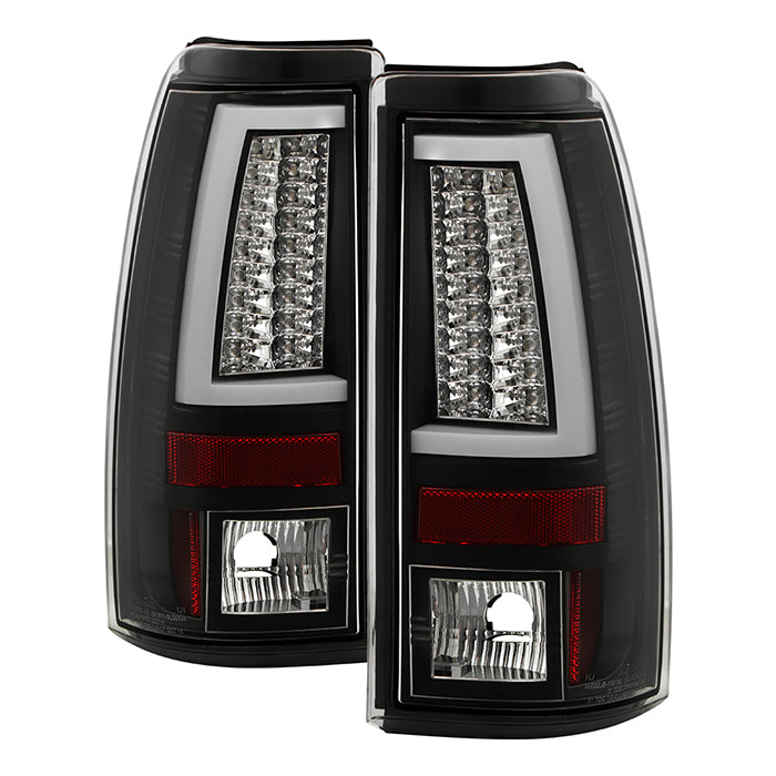 Chevy Silverado 1500/2500 99-02 (Not Fit Stepside) / GMC Sierra 1500/2500/3500 99-06 and 2007 Sierra Classic Version 2 LED Tail Lights - Black