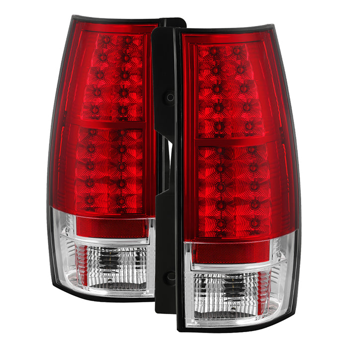 Chevy Suburban/Tahoe 07-14 / GMC Yukon/Yukon Denali 07-14  ( 08-13 excluding Hybrid Models )  - LED Tail Lights - Red Clear