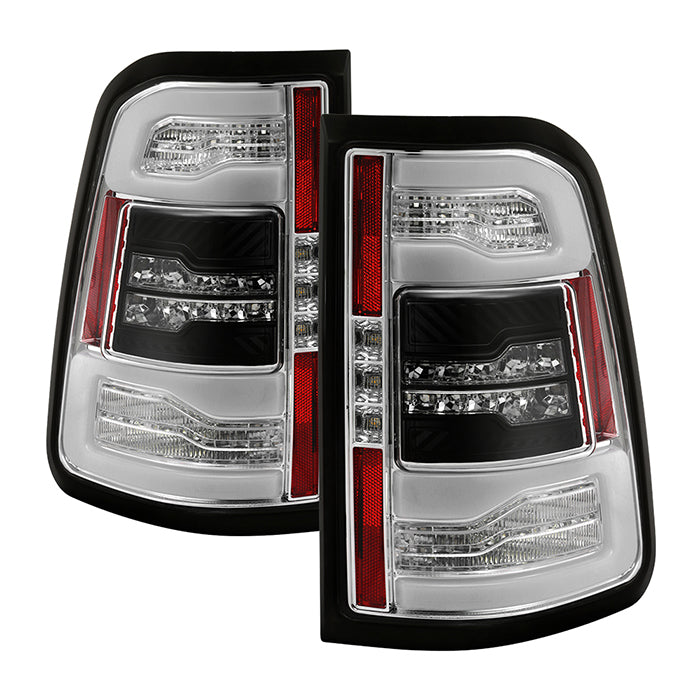 ( Spyder ) Dodge Ram 1500 2019-2020 Halogen Model ( Do Not Fit Factory LED Model ) LED Tail Light - Sequential Turn Signal - Chrome