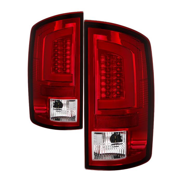 Dodge Ram 02-06 1500 / Ram 2500/3500 03-06 Version 3 Light Bar LED Tail Light - Red Clear