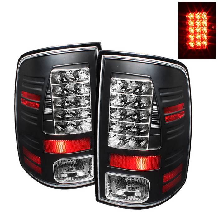 Dodge Ram 1500 09-18 / Ram 2500/3500 10-18 LED Tail Lights -  Incandescent Model only ( Not Compatible With LED Model ) - Black