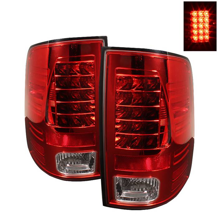 Dodge Ram 1500 09-18 / Ram 2500/3500 10-18 LED Tail Lights - Incandescent Model only ( Not Compatible With LED Model ) - Red Clear