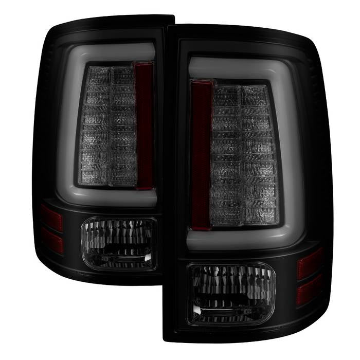 Dodge Ram 1500 09-18 / Ram 2500/3500 10-18 Light Bar LED Tail Lights - Incandescent Model only ( Not Compatible With LED Model ) - Black Smoke