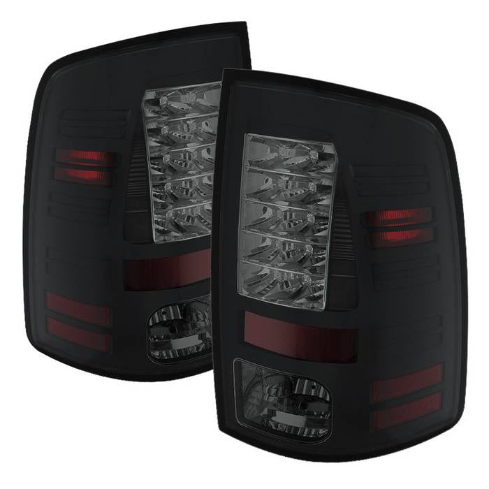 Dodge Ram 1500 13-18 / Ram 2500/3500 13-18 LED Tail Lights - LED Model only ( Not Compatible With Incandescent Model ) - Black Smoke