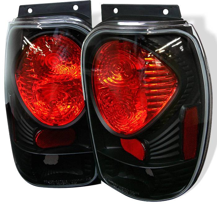 Ford Explorer 98-01 (Except 2001 Sport & Sport Trac) / Mercury Mountaineer 97-01 Euro Style Tail Lights - Black