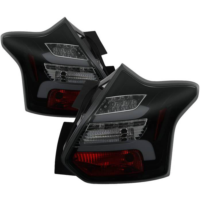 Ford Focus 12-14 5Dr Only ( Do not Fit 4Dr Sedan ) LED Tail Lights - Black Smoke