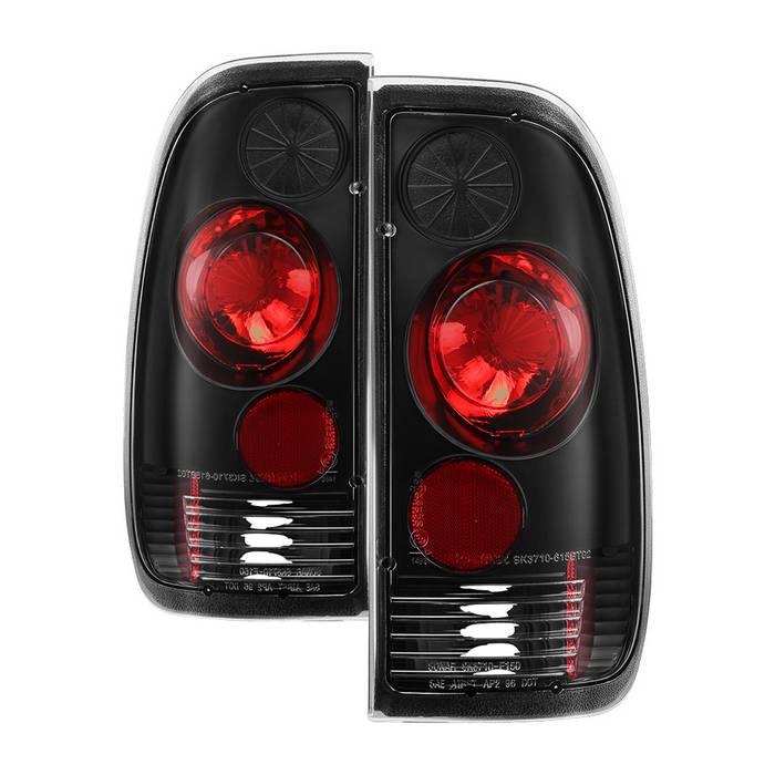 Ford F150 Styleside 97-03 / F250/350/450/550 Super Duty 99-07 Euro Style Tail Lights - Black