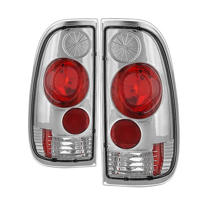 Ford F150 Styleside 97-03 / F250/350/450/550 Super Duty 99-07 Euro Style Tail Lights - Chrome