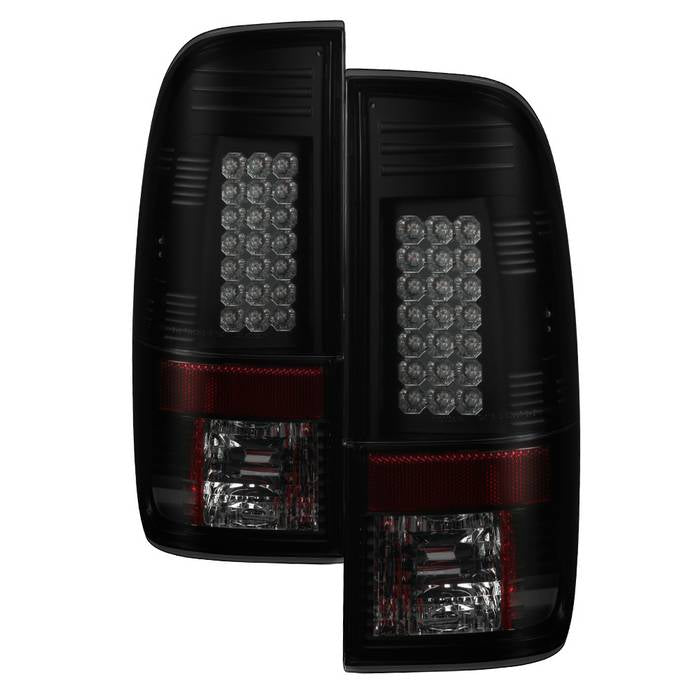 Ford Super Duty F-250/ F-350/ F-450 08-16 LED Tail Lights - Black Smoke