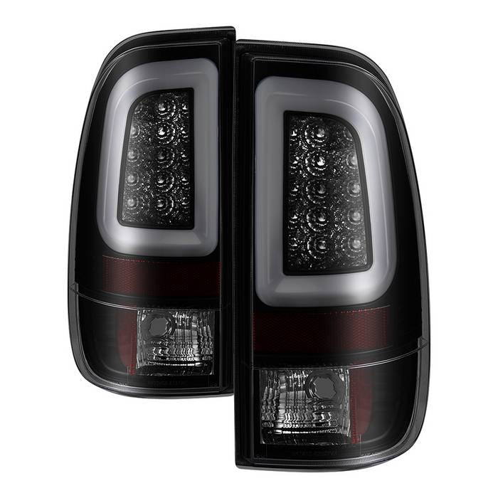 Ford Super Duty F-250/ F-350/ F-450 08-16 Version 3 Light Bar LED Tail Lights - Black Smoke