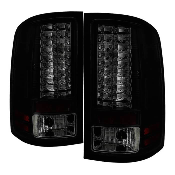 GMC Sierra 1500 07-13  2500HD/3500HD 07-14 (does not fit 3500HD Dually Models) LED Tail Lights - Black Smoke