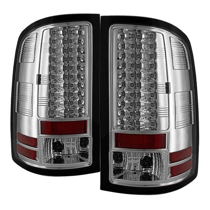 GMC Sierra 1500 07-13  2500HD/3500HD 07-14 (does not fit 3500HD Dually Models) LED Tail Lights - Chrome